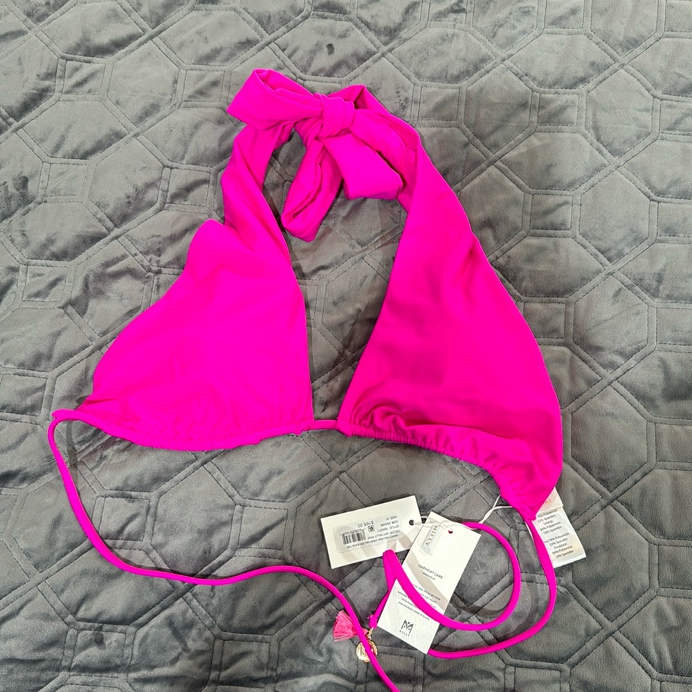 NWT Milly Melissa Wrap Halter Swim Top Size Medium